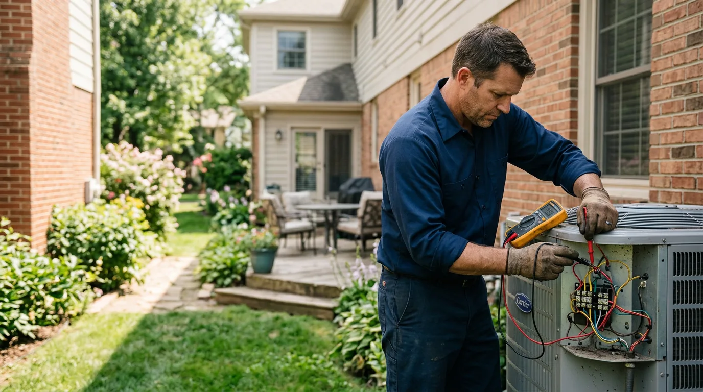 HVAC technician working near Blue River, KY